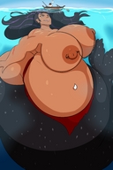breasts drawing mega water underwater boats imminent_vore fisherman looking_at_tiny owlizard blacklight-selkie