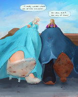 drawing crush color princess blood low_angle sitting queen unaware frozen disney dialogue anna elsa