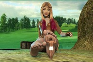feet toes barefoot soles tree foot_worship shrunken_man grass pedicure trees golf_course looking_at_tiny highlights digital_render dofus59 giantess-love