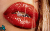 gentle collage mouth teeth lips shrunken_man between_lips red_lipstick balore84