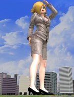giantess city high_heels buildings vehicles business sky digital_render princess_rosalina