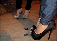 crush collage feet high_heels blood domination shrunken_men cruel pedicure sidewalk
