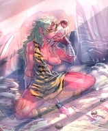 breasts drawing giantess horns color handheld oni blowjob tigerskin