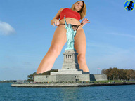 giantess collage low_angle legs belly looking_down sky point_of_view looking_at_viewer statue_of_liberty monument ser-gts