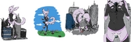 drawing giantess insertion pussy furry anthro color cum destruction buildings breast_crush foot_crush bus road asterope bus_sex between_breasts