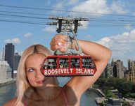 giantess collage city blonde blue_eyes buildings hand face jr river manicure winzling jenni_czech cable_car looking_at_tiny