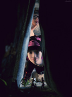 blonde glasses couple shrunken_woman shrunken_man trapped hide sorenzer0 looking_at_tiny digital_render
