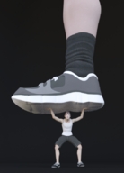 drawing socks shrunken_man sneakers under_foot under_shoe boomgts digital_render