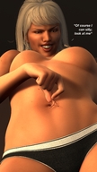 breasts underwear shrunken_man cruel point_of_view pinch digital_render pixaliant