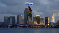 mega topless posing skyline evening zed782