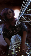 giantess city low_angle point_of_view looking_at_viewer marcrtr charlotte_valis