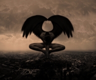 giantess collage nude wings city angel monochrome destruction bigiolax