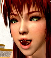 vore tongue dead_or_alive kasumi shrunken_woman digital_render doa smogass