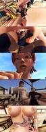 giantess nude vore handheld elf red_hair stomach town inside_stomach internal_view full_tour digital_render madamemaeve