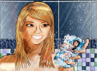 drawing color handheld water shower shrunken_woman entrapment bathroom sponge tila_tequila keanu_karkanawi keanu brainwashedonline soapy