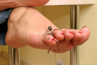 collage feet toes barefoot shrunken_man between_toes pedicure starkadhr