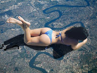 collage landscape mega butt destruction barefoot buildings wonderslug lying_down legs foot_print river back aerial_view ariel_winter