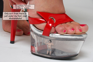 collage barefoot high_heels in_shoe story shrunken_man trapped red_nails digital_render starkadhr