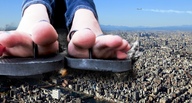 collage feet city mega destruction toes sandals foot_crush explosion river smoke mrderpington