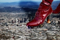 collage city mega destruction high_heels boots foot_crush explosion mrderpington