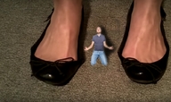 collage feet shoes kneeling shrunken_man between_feet source_needed