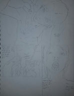 nude comic monochrome handheld story dangle piercing shrunken_person looking_at_tiny on_palm alimentaryartist