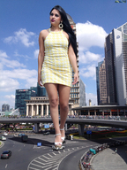 giantess collage feet city buildings legs streets vehicles sky under_foot beregous vehicle_crush yasmin