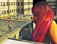 giantess buildings red_hair bbw looking_at_tiny digital_render hydra-the-mant