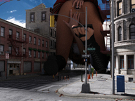 insertion pussy masturbation city upskirt butt buildings kneeling anal_insertion asshole vehicle_insertion crowds digital_render giantess_lover45