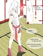 blonde long_hair clothed story ponytail magic captions indoors dialogue open_toes willowaz