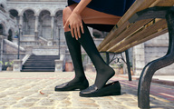 nude feet city skirt shoes scared socks shrunken_woman close_up outdoors floor school_girl_outfit sorenzer0 digital_render