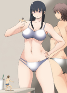 bikini breasts drawing color handheld shrunken_men bangs bikuta
