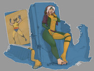 giantess crush feet vore city mega butt destruction clothed licking barefoot gloves worship boot jacket costume belt berggie headband x-men wolverine marvel_comics rogue_(x-men) hair_streak