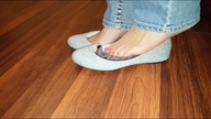 collage jeans nylons shrunken_man indoors flats nail_polish business_suit