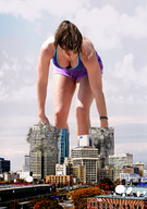 collage city mega destruction cleavage buildings brunette wonderslug skyscraper clouds athletic sky gemma_atkinson