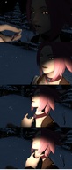 vore comic pink_hair open_mouth swallowed between_fingers digital_render miqote final_fantasy_xiv ffxiv abelyard minfilia