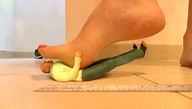 collage barefoot domination foot_crush shrunken_man pinned under_foot pedicure crlvr floor suzy just-the-right-size