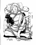 breasts drawing gentle giantess nude blonde color barefoot cleavage pillow lying_down onlookers roller_coaster heike