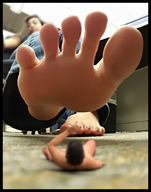 collage toes barefoot soles shrunken_man underneath under_foot pedicure floor point_of_view raised_foot imminent_crush starkadhr