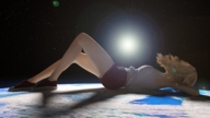 giantess blonde planet lying_down thevestige digital_render cosmic_giantess