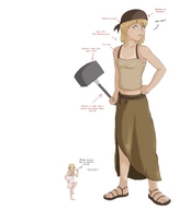 giantess size_difference barefoot pose sandals hammer