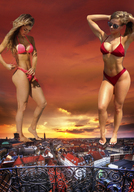 collage city mega swimsuit barefoot sky sunset redcoffee1 copenhagen