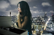 giantess collage city finger buildings hand sky manicure rooftop city_lights looking_at_tiny redcoffee1 decisions