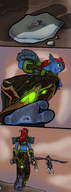 crush micro feet barefoot blood sweat low_angle red_hair blue_skin walking unaware dirty world_of_warcraft orange_eyes troll dirt mspaintgts ayelen
