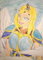 drawing gentle giantess wings blonde color on_head kjl03