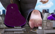 city mega destruction barefoot buildings blood foot_crush cruel vehicles dirty_soles flip_flops toe_ring digital_render jamesmason0