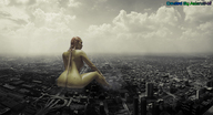 crush collage city blonde butt destruction butt_crush sitting smoke