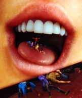 giantess vore tongue teeth smiling lips elf face jungle open_mouth tribal voluptuous native ashkiiwolf