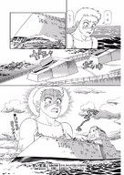 giantess manga monochrome ocean short_hair boats battleship