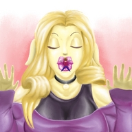 drawing giantess furry anthro blonde color kissing closed_eyes fetstation glass_kiss